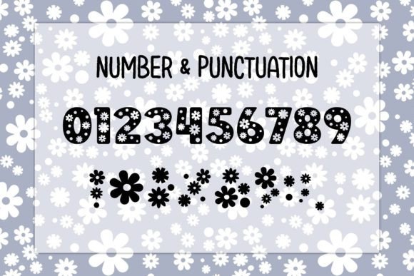 Daisy Inside Font PNG with transparent background - Preview 2
