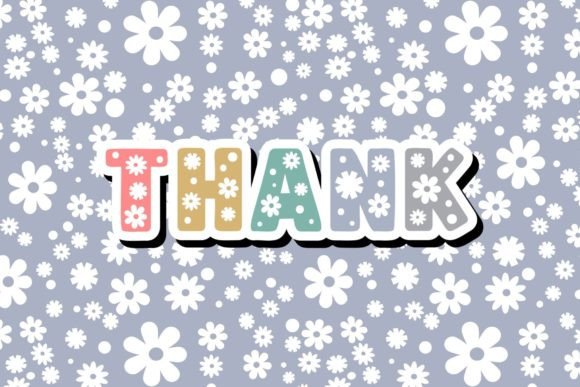 Daisy Inside Font PNG with transparent background - Preview 3
