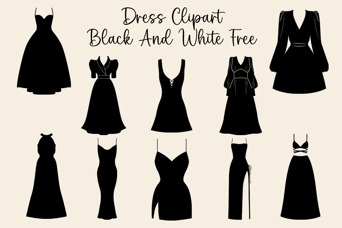 Dress Clipart Black & White Free Graphic by Free Graphic Bundles Creative Fabrica Dress Clipart Black & White Free Graphic by Free Graphic Bundles Creative Fabrica