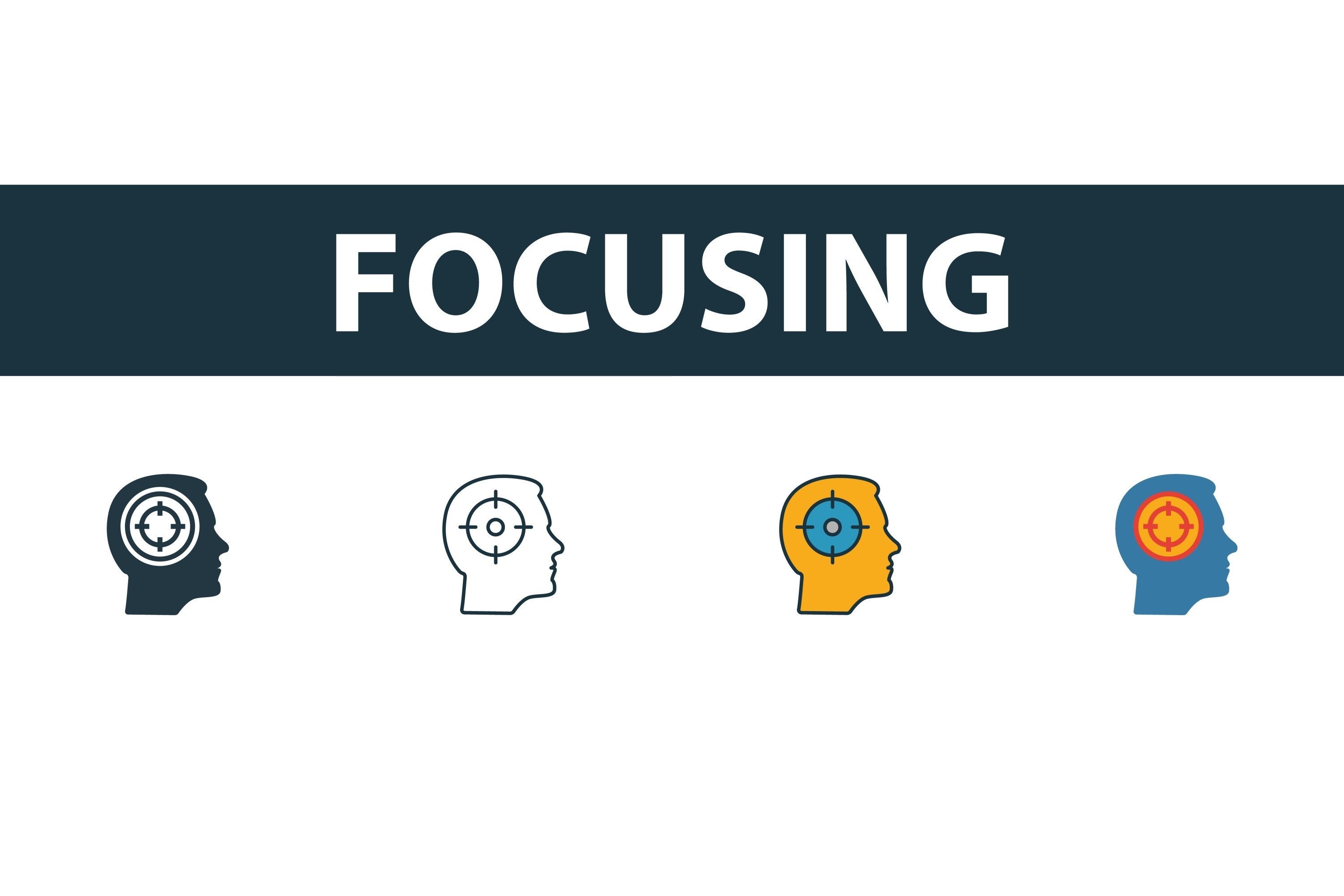 Focusing Icon Set Graphic by aimagenarium · Creative Fabrica