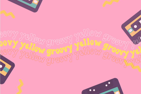 Groovy Yellow Font - Preview 5