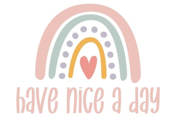 Happy Rainbows Font PNG with transparent background - Preview 1