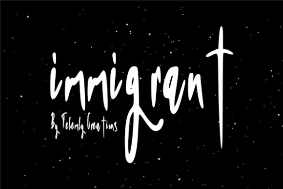 Immigrant Font PNG with transparent background - Preview 1