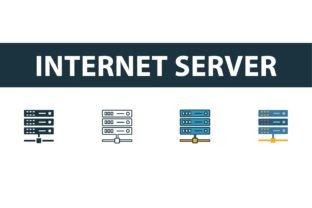 Internet Server Icon Set Graphic by aimagenarium · Creative Fabrica