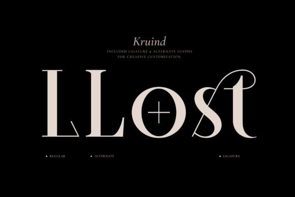 Kruind Font PNG with transparent background - Preview 2
