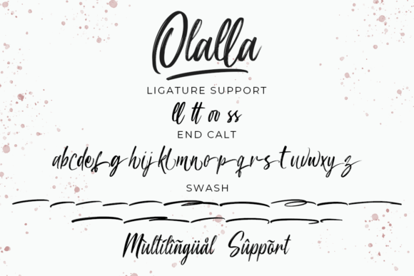 Olalla Font PNG with transparent background - Preview 6