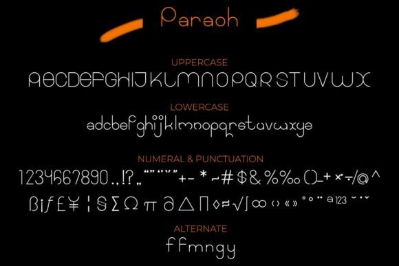 Paraoh Font PNG with transparent background - Preview 3