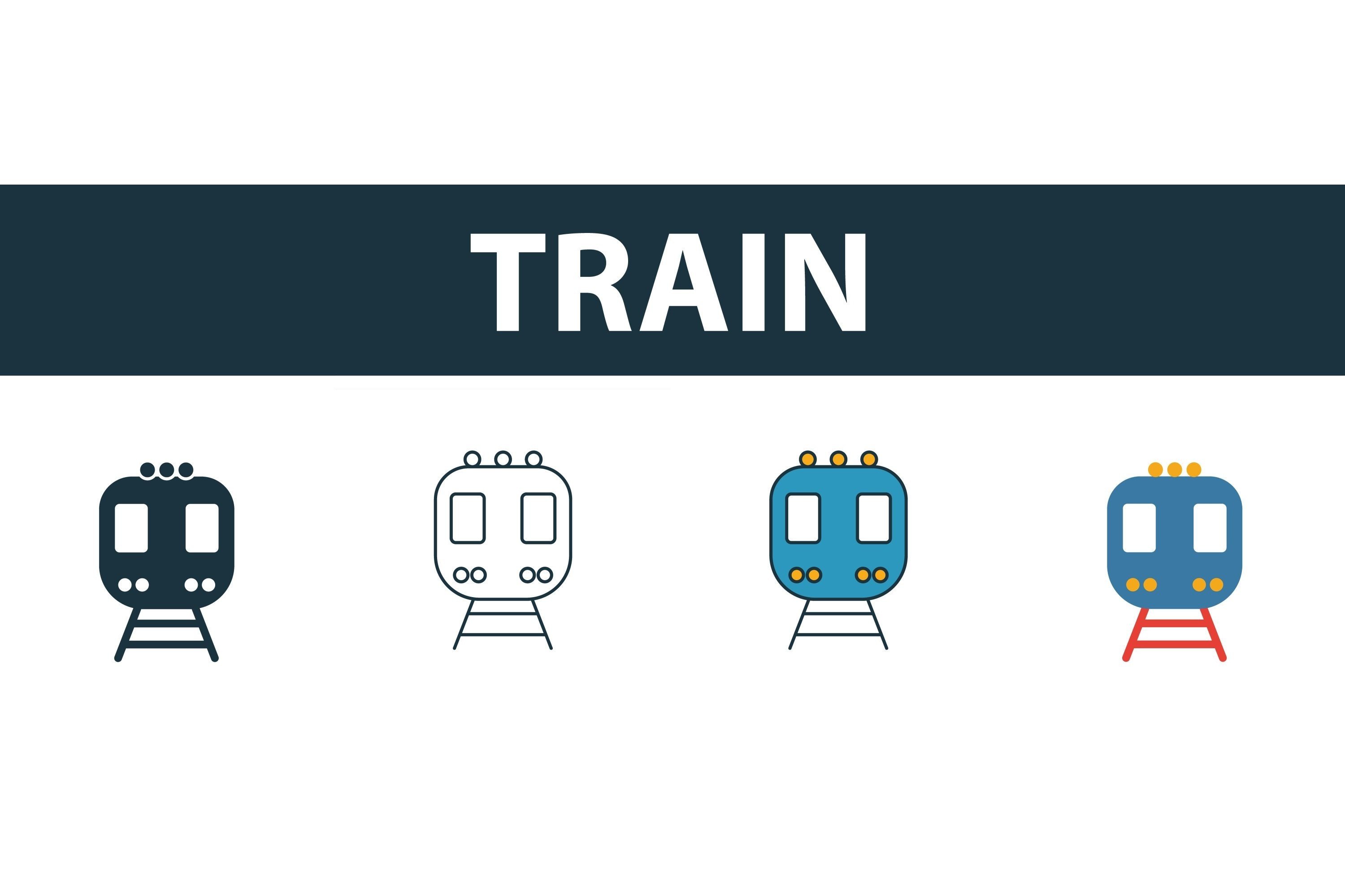 Train Icon Set Graphic by aimagenarium · Creative Fabrica