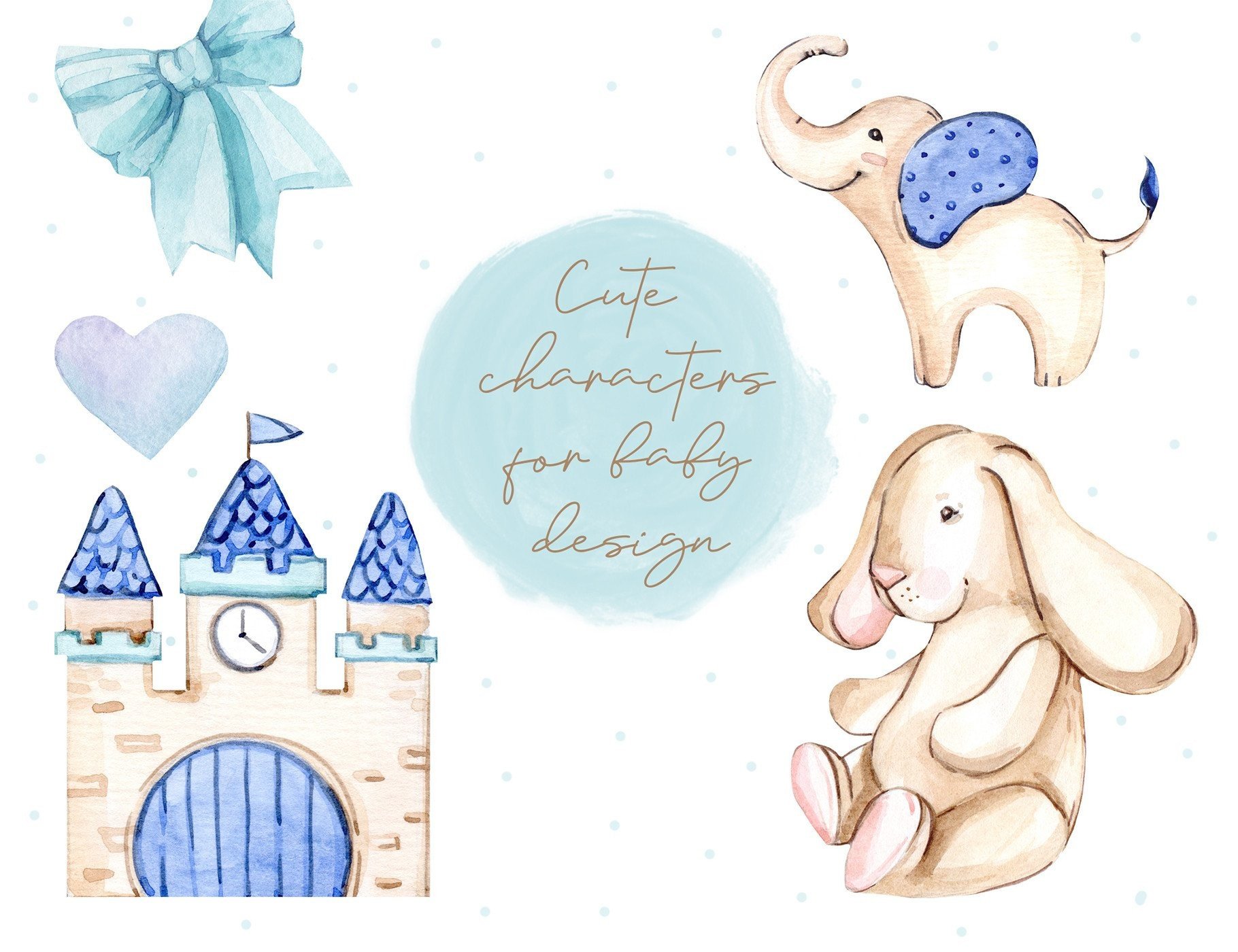 Watercolor Baby Boy Clipart - photo 5