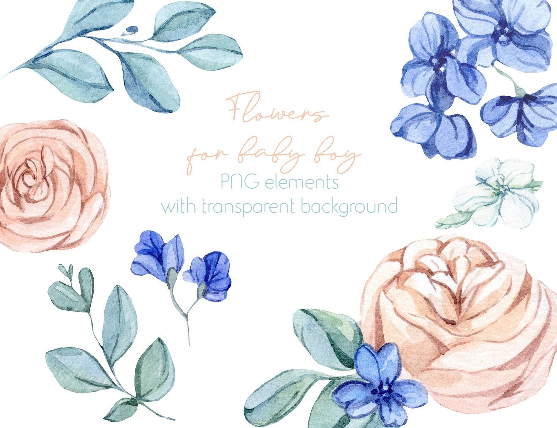 Watercolor Baby Boy Clipart - photo 6