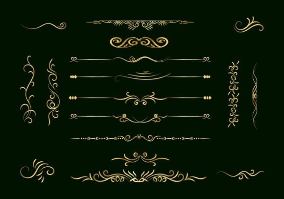 Golden Decorative Floral Luxury Frame