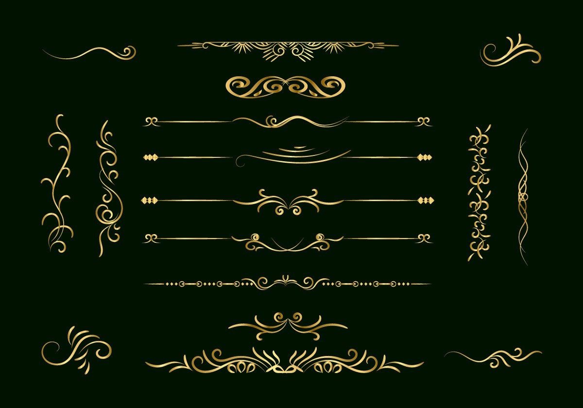 Golden Decorative Floral Luxury Frame