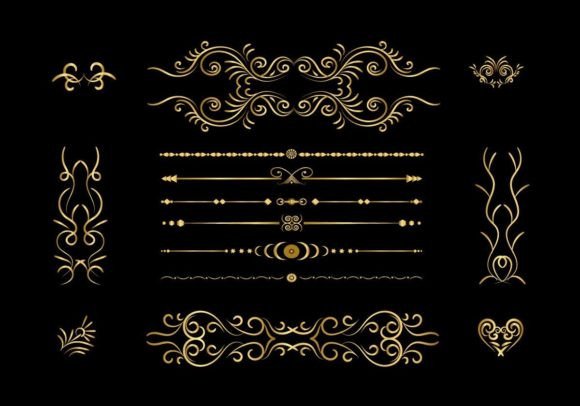 Golden Decorative Floral Luxury Frame