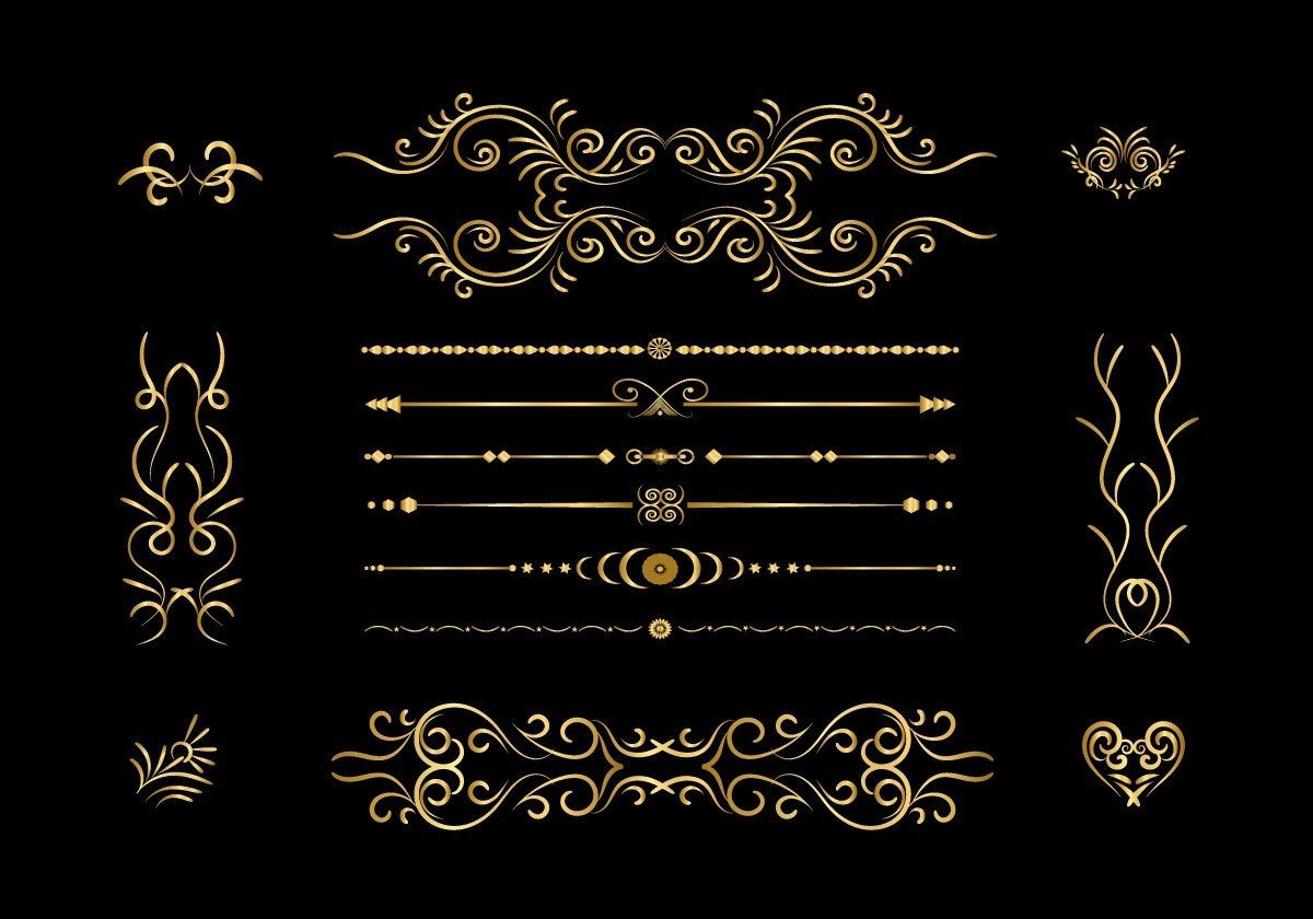 Golden Decorative Floral Luxury Frame