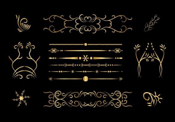 Golden Decorative Floral Luxury Frame