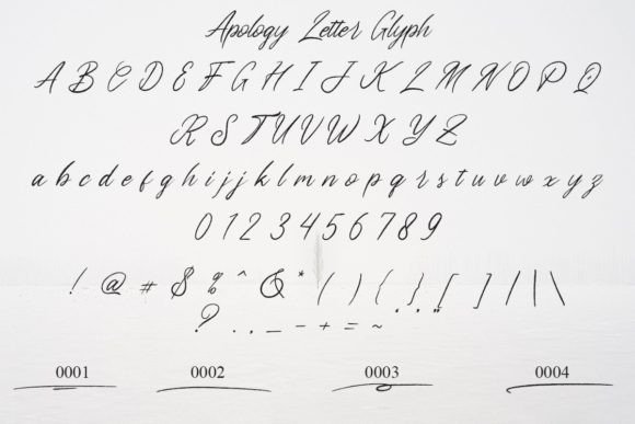 Apology Letter Font - Preview 3