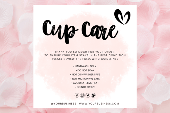 Cup Care Instructions Card | Canva 23