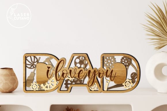 Fustelle In Metallo Per Scrapbooking - Scritta 'Happy Father's Day' Per Biglietti E Album Fai Da Te - 2