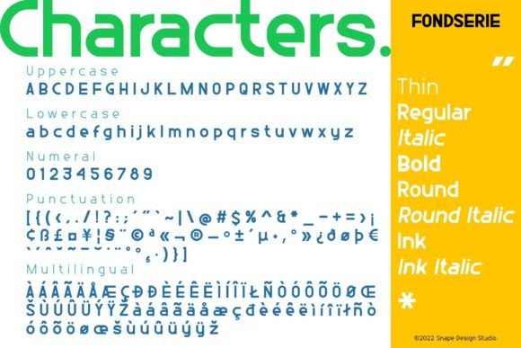 Fondserie Font PNG with transparent background - Preview 1