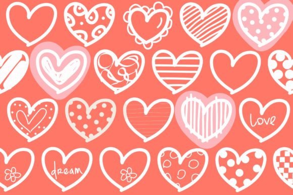 Hearts Dingbats Font PNG with transparent background - Preview 2