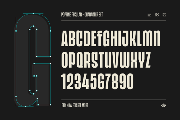 Popfine Font PNG with transparent background - Preview 5