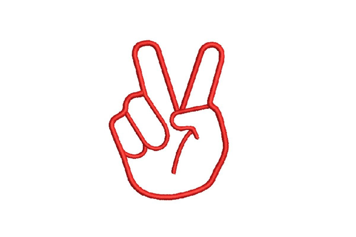 Peace Hand Gesture Sign Applique