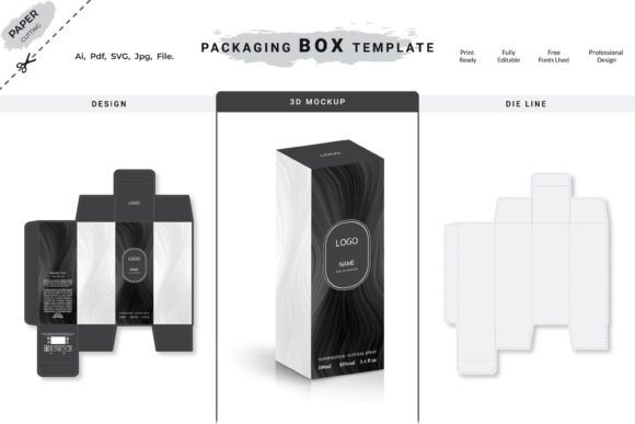 Perfume Packaging Die-cut 3D Box Design Grafika Opakowania kosmetyczne Przez sumonuix