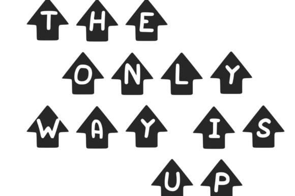 Play Arrow Up Font PNG with transparent background - Preview 2