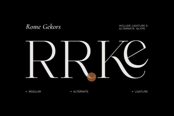 Rome Gekors Font PNG with transparent background - Preview 1