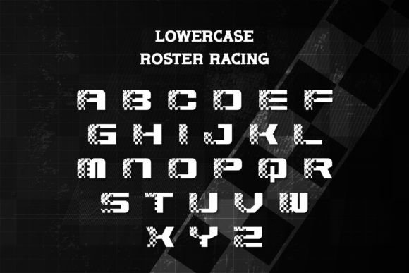 Roster Racing Font PNG with transparent background - Preview 2