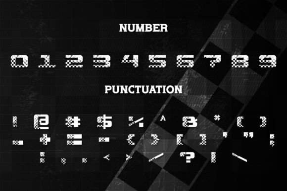 Roster Racing Font PNG with transparent background - Preview 3