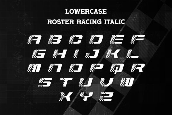 Roster Racing Font PNG with transparent background - Preview 5