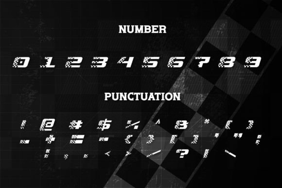 Roster Racing Font PNG with transparent background - Preview 6