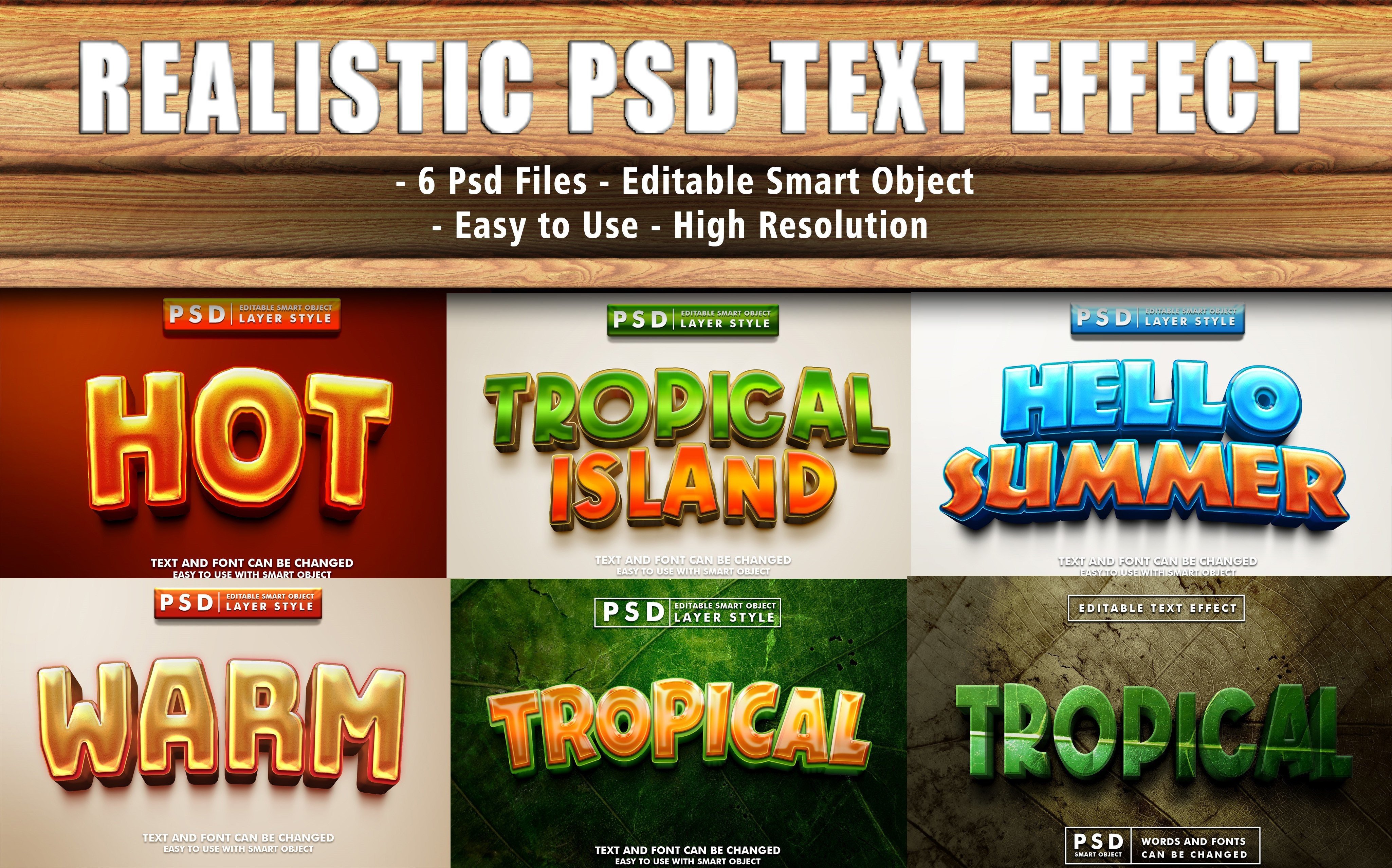 Set of 3d Realistic Psd Text Effect Graphic by G design · Creative Fabrica