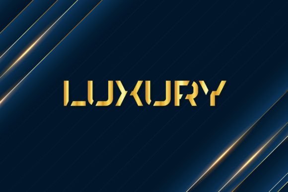 Smart Gold Font PNG with transparent background - Preview 2