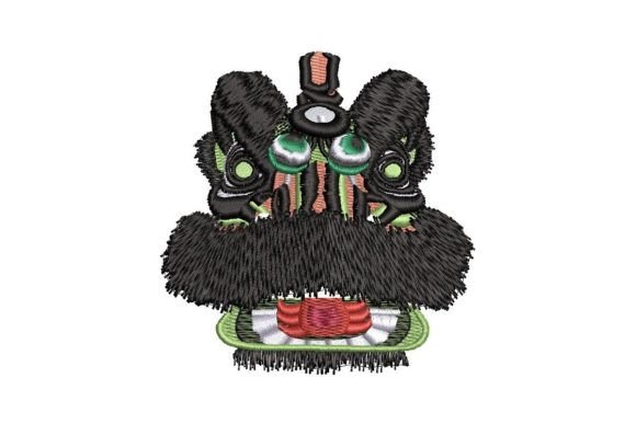 Southern Chinese Lion Dance Head