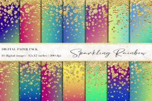 Sparkling Rainbow Digital Papers Graphic by BonaDesigns · Creative Fabrica