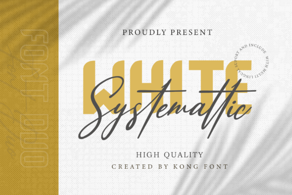 White Systemattic Fonts