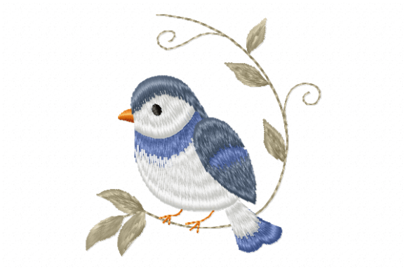 Cute Bird Embroidery Design