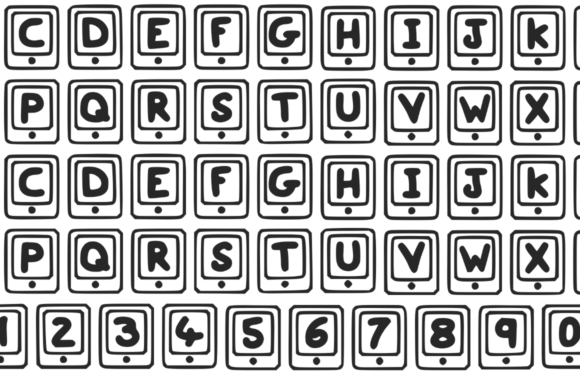 Fun Devices Tablet Font PNG with transparent background - Preview 1