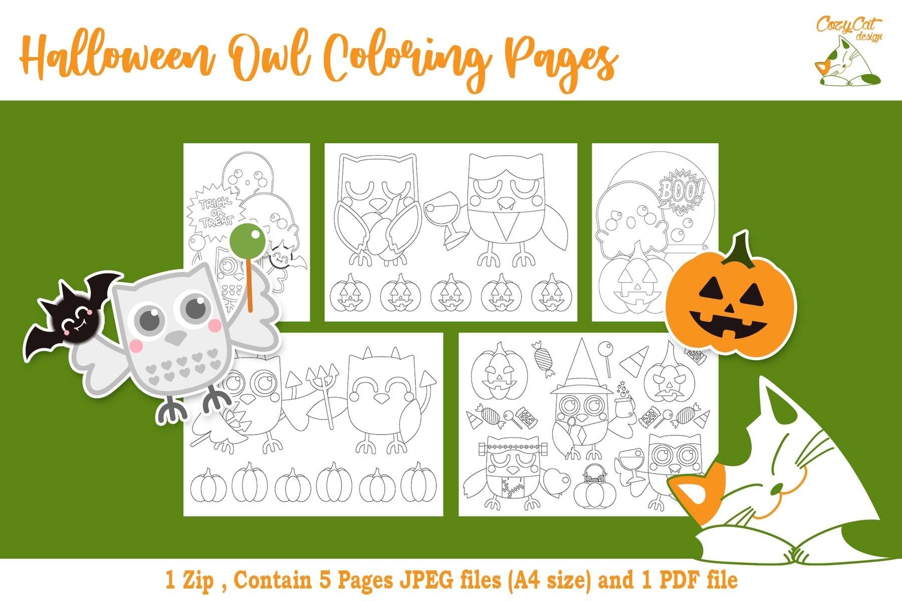 Halloween Owl Coloring Pages