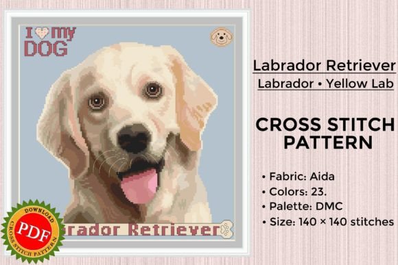 Labrador Cross Stitch Pattern