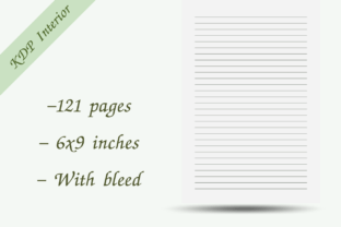 Lined Journal KDP Interior Graphic by Jane Minner · Creative Fabrica
