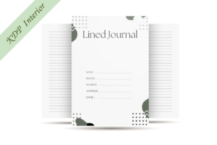 Lined Journal KDP Interior Graphic by Jane Minner · Creative Fabrica