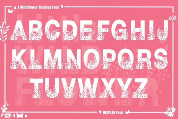 Little Wildflower Font PNG with transparent background - Preview 2