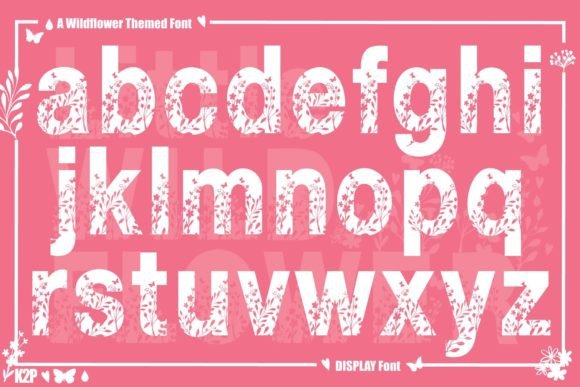 Little Wildflower Font PNG with transparent background - Preview 3