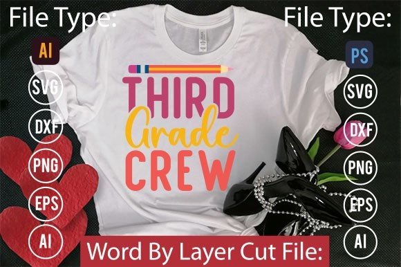 Third Grade Crew Svg Graphic by GraphicPicker · Creative Fabrica