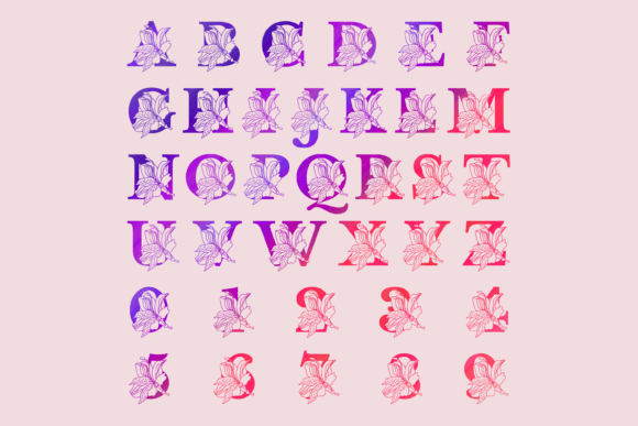 Alstroemeria Split Font PNG with transparent background - Preview 1