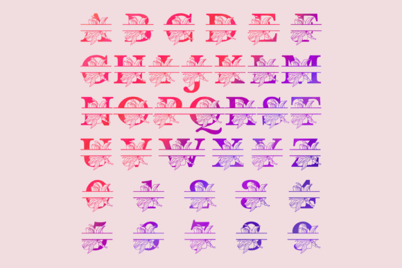 Alstroemeria Split Font PNG with transparent background - Preview 2