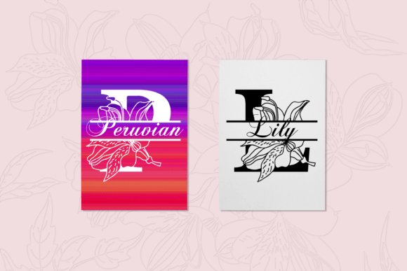 Alstroemeria Split Font PNG with transparent background - Preview 3